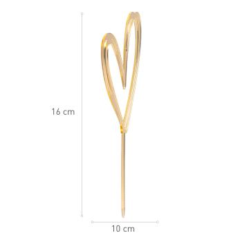 Preview: Cake Topper Doppelherz Gold – Elegante Tortendeko für Hochzeit & besondere Anlässe (10,5 x 15 cm)